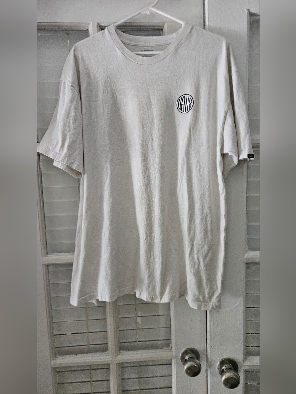 Vans Sunflower Graphic Oversized Tee Cream White Size XLarge